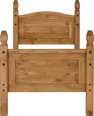 Corona 3' Bed High Foot End - DISTRESSED WAXED PINE
