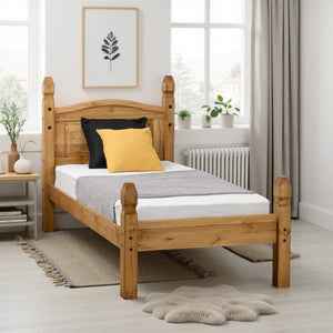 Corona 3' Bed Low Foot End - DISTRESSED WAXED PINE