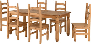 Corona 6' Dining Set - Distressed Waxed Pine