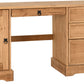 Corona Computer Desk - DISTRESSED WAXED PINE