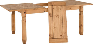Corona Extending Dining Set (6 Chairs) - Distressed Waxed Pine