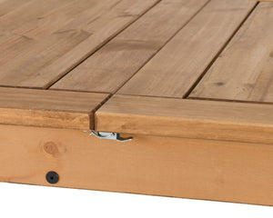 Corona Extending Dining Set (6 Chairs) - DISTRESSED WAXED PINE