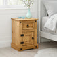 Corona Petite Bedside - DISTRESSED WAXED PINE