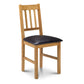 Coxmoor Slatted Back Dining Chairs (Set of 2) – Oak/Brown Faux Leather