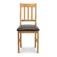 Coxmoor Slatted Back Dining Chairs (Set of 2) – Oak/Brown Faux Leather