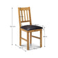 Coxmoor Slatted Back Dining Chairs (Set of 2) – Oak/Brown Faux Leather