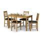 Coxmoor Slatted Back Dining Chairs (Set of 2) – Oak/Brown Faux Leather