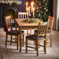 Coxmoor Slatted Back Dining Chairs (Set of 2) – Oak/Brown Faux Leather