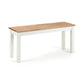 Coxmoor 2 Seater Dining Bench - Ivory/Oak