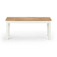 Coxmoor 2 Seater Dining Bench - Ivory/Oak
