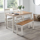Coxmoor 2 Seater Dining Bench - Ivory/Oak