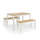 Coxmoor 2 Seater Dining Bench - Ivory/Oak