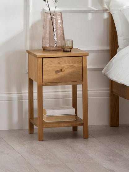 Coxmoor 1 Drawer Bedside Table - Oak