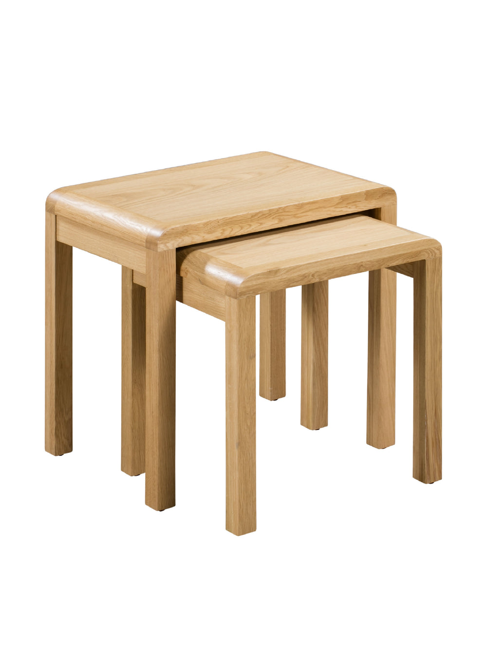 Curve Nest of 2 Tables - Oak