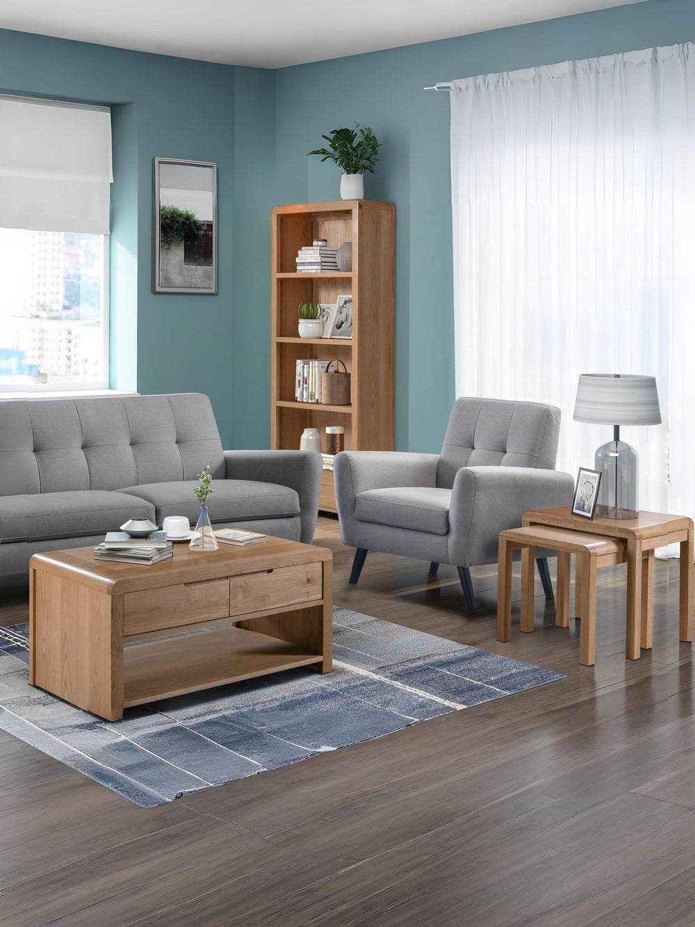 Curve TV Unit  up to 40 inch - Oak