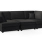 Carnaby Sofa Plush Black U Shape Corner