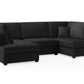 Carnaby Sofa Plush Black U Shape Corner