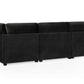 Carnaby Sofa Plush Black U Shape Corner