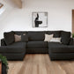 Carnaby Classic Sofa Black U Shape Corner