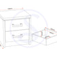Charles 2 Drawer Bedside - White