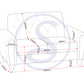 Chester 3+2 Suite - Light Grey Fabric