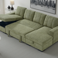 Como Sofabed Green U Shape Corner