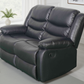 Conrad Manual Recliner Sofa Black 2 Seater