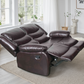 Conrad Manual Recliner Sofa Brown 2 Seater