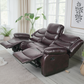 Conrad Manual Recliner Sofa Brown 3 Seater