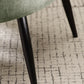 Dahlia Olive Green Linen Upholstered Accent Chair with Black Metal Legs