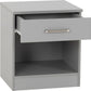 Dakota 1 Drawer Bedside - LIGHT GREY