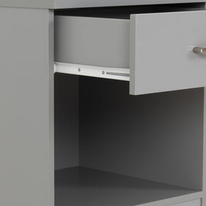 Dakota 1 Drawer Bedside - LIGHT GREY