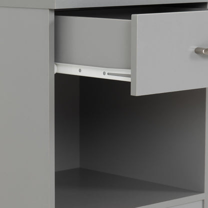 Dakota 1 Drawer Bedside - LIGHT GREY