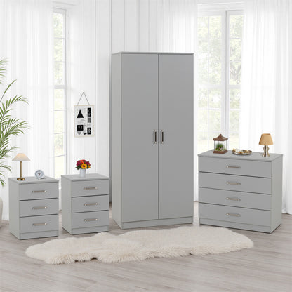 Dakota 2 Door Wardrobe Bedroom Set - LIGHT GREY