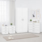 Dakota 2 Door Wardrobe Bedroom Set - WHITE