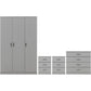 Dakota 3 Door Wardrobe Bedroom Set