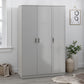 Dakota 3 Door Wardrobe - LIGHT GREY