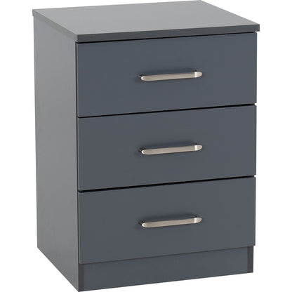 Dakota 3 Drawer Bedside