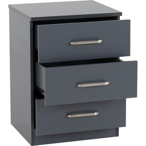 Dakota 3 Drawer Bedside