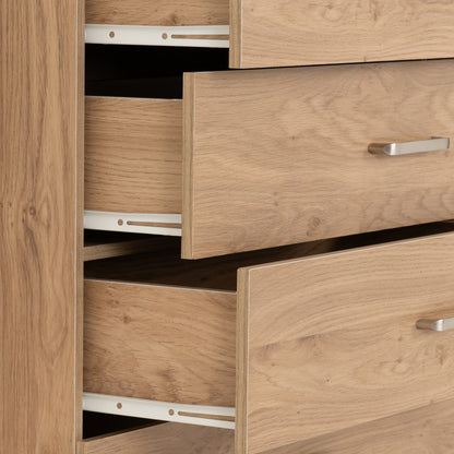 Dakota 5 Drawer Chest - OAK EFFECT
