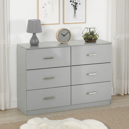 Dakota 6 Drawer Chest - LIGHT GREY