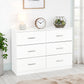 Dakota 6 Drawer Chest - WHITE
