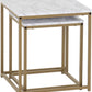 Dallas Nest of 2 Tables - MARBLE/GOLD EFFECT