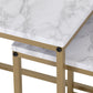 Dallas Nest of 2 Tables - Marble/Gold Effect