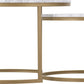 Dallas Round Coffee Table Set - MARBLE/GOLD EFFECT