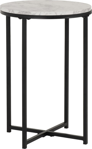 Dallas Side Table - Marble/Black