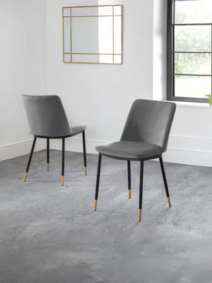 Set Of 2 Delaunay Dining Chairs - Grey