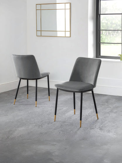 Set Of 2 Delaunay Dining Chairs - Grey