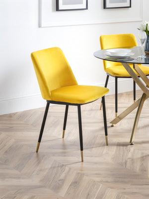 Set Of 2 Delaunay Dining Chairs - Mustard