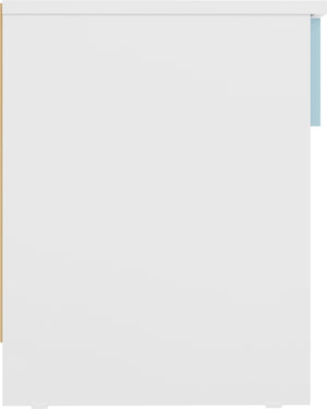 Denver 1 Drawer Bedside - WHITE/BLUE GLOSS